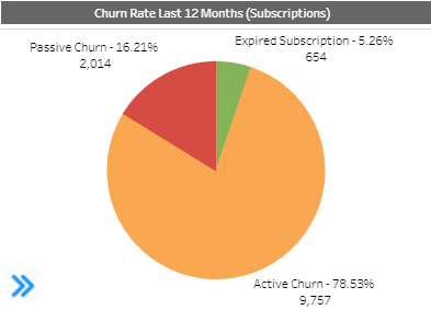 Subscription Churn Rate in the last 12 months